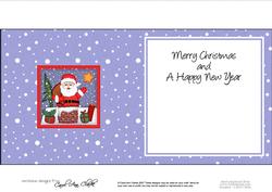 Xmas Rooftop Santa Matching Insert Square Landscape