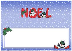 Xmas Noel Snowmen Matching Large Dl Insert