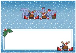 Xmas Teacher Rudolph Matching Large Dl Insert