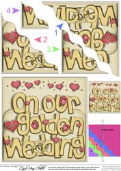 Our Golden Wedding Anniversary Wavy Corner Side Stacker