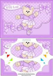 A5 Cute Ballet Teddy Scallop Corners and Pyramage