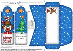 Xmas Rudolph's Xmas Pudding Bookmark Card N Envelope