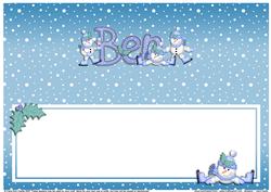 Xmas Ben with Snowmen Matching Large Dl Insert