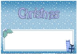 Xmas Christmas Presents Large Dl Insert