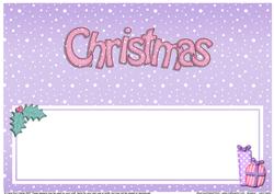 Xmas Christmas Presents Large Dl Insert