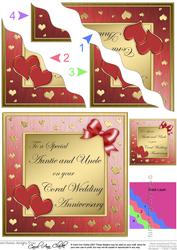 Auntie & Uncle Coral Wedding Anniversary Side Stacker
