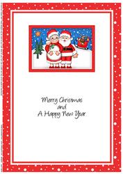 A5 Xmas Mr & Mrs Claus Matching Insert