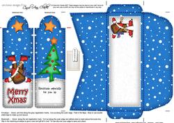 Xmas Rudolph Bookmark Card N Envelope