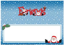 Xmas Friends with Santa Matching Large Dl Insert