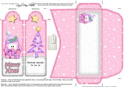 Xmas Penguin Bookmark Card N Envelope