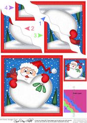 Santa Xmas Love Wavy Corner Side Stacker