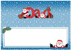 Xmas Dad with Santa Matching Large Dl Insert