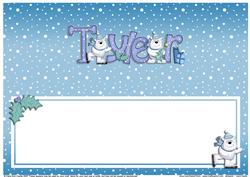 Xmas Tyler with Bears Matching Large Dl Insert