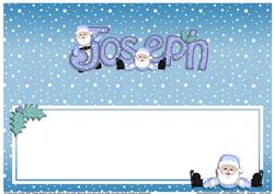Xmas Joseph with Santa Matching Large Dl Insert