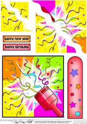 Celebrations Quick Card with Wavy Corner Side Stacker Pyramage