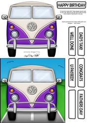 Campervan Quick Card N 3D Decoupage