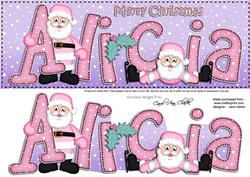 Xmas Large Dl Alicia Quick Card with Santa N 3D Decoupage