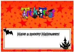 Fun Trick or Treat Halloween Matching Large Dl Insert