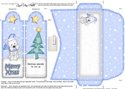 Xmas Westie Dog Bookmark Card N Envelope