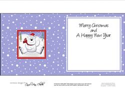 Xmas Ben Polar Bear Matching Insert Square Landscape