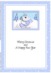 A5 Xmas Ben Polar Bear's Cracker Matching Insert