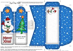 Xmas Ben Polar Bear's Pudding Bookmark Card N Envelope