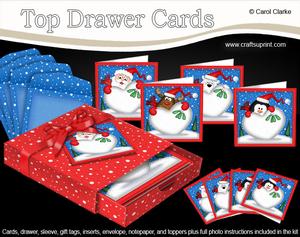 3D Top Drawer Xmas Snowball Cuties Cards Bumper Kit