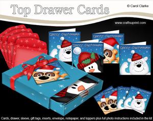 3D Top Drawer Xmas Cute Fun Cards Bumper Kit