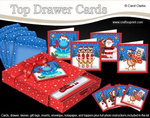 3D Top Drawer Xmas Cute Fun Cards Bumper Kit