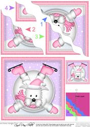 Oops Westie Dog Snowball Wavy Corner Side Stacker Topper