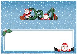 Xmas Dad with Santa Matching Large Dl Insert