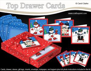 3D Top Drawer Xmas Snowmen Cards Bumper Kit