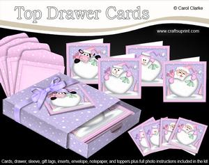 3D Top Drawer Xmas Snowball Cuties Cards Bumper Kit
