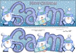 Xmas Large Dl Sam Quick Card N 3D Decoupage