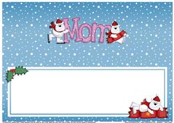 Xmas Mom with Polar Bears Matching Large Dl Insert
