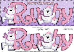 Xmas Large Dl Ruby Quick Card N 3D Decoupage