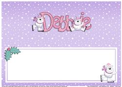 Xmas Debbie Matching Large Dl Insert