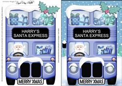Xmas Santa Express Harry A5 Quick Card N 3D Decoupage