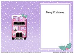 Xmas Santa Express A5 Olivia Matching A5 Insert