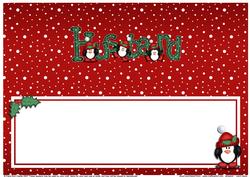 Xmas Husband with Penguins Matching Large Dl Insert