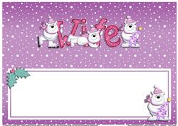 Xmas Wife with Polar Bears Matching Large Dl Insert