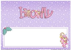 Xmas Holly Matching Large Dl Insert