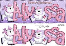 Xmas Large Dl Alyssa Quick Card N 3D Decoupage