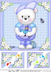 8 x 8 Teddy Ed's Boat Scalloped Corner Topper