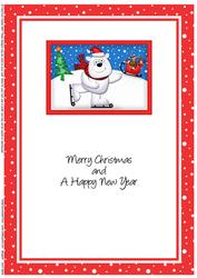 A5 Xmas Skating Ben Polar Bear Matching Insert