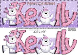 Xmas Large Dl Kelly Quick Card N 3D Decoupage