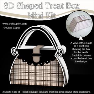 Tartan Handbag Shaped Treat or Favour Box Mini Kit