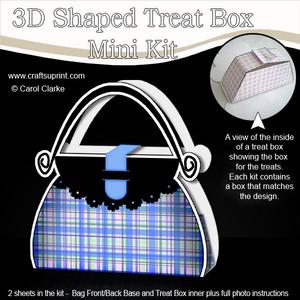 Tartan Handbag Shaped Treat or Favour Box Mini Kit