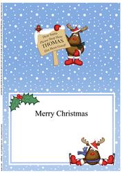 Xmas Rudolph Thomas's Been Good Matching A5 Insert