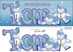 Xmas Large Dl Tom Quick Card N 3D Decoupage